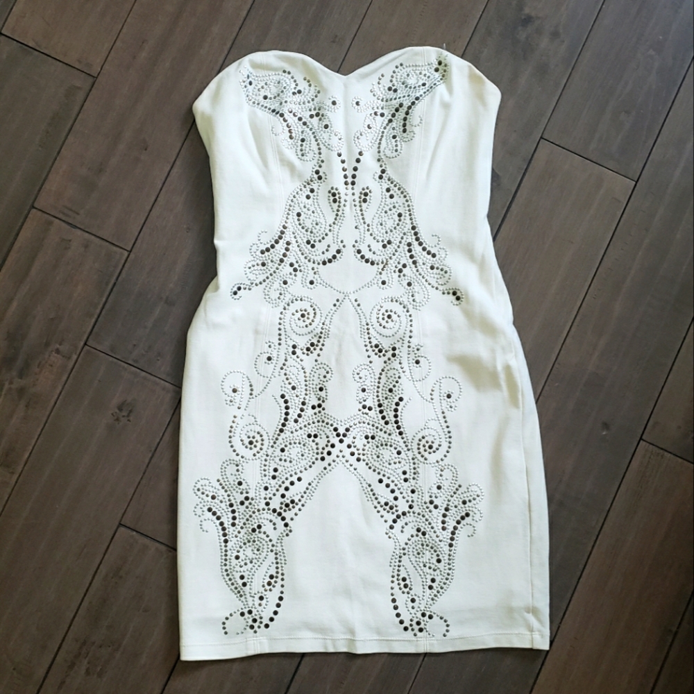 Strapless beaded dress